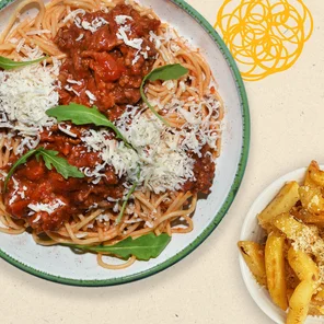Meal card cover for: Spag' Bowl Combo