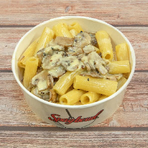 Meal card cover for: Rigatoni Mushroom and Truffle (v)