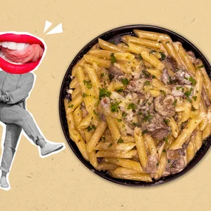 Meal card cover for: Porcini & Wild Mushroom Penne