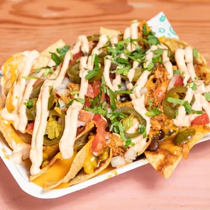 Meal card cover for: Dirty Tinga Nachos
