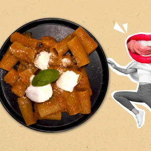 Meal card cover for: Sorrentina Rigatoni (Tomato & Mozzarella)