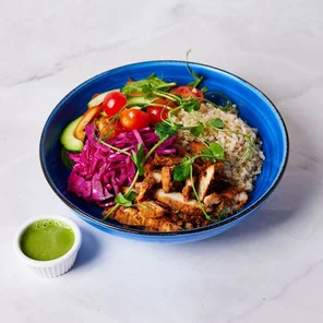 Meal card cover for: Chicken, Rice & Salad