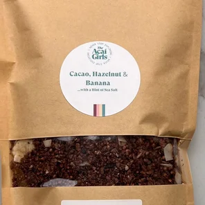 Meal card cover for: Cacao, Hazelnut and Banana Granola