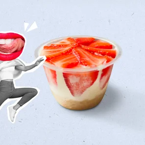 Meal card cover for: Strawberry Silk Cup #4D