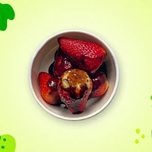 Meal card cover for: Strawberries with chocolate sauce #2D