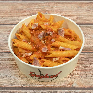 Meal card cover for: Penne Amatriciana