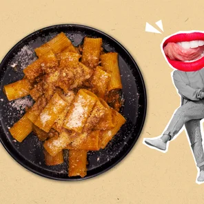 Meal card cover for: Bolognese Rigatoni