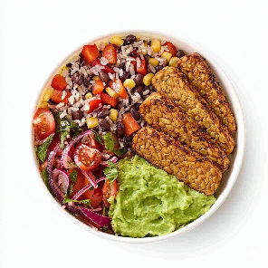 Meal card cover for: +NEW+ Cajun Tempeh & Mexican Rice Meal Pot