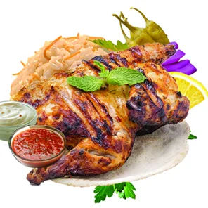Meal card cover for: Half Chicken