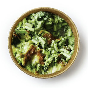 Meal card cover for: Green Mac'N'Cheese with Flax Seeds