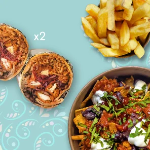 Meal card cover for: Fiesta Combo for 2
