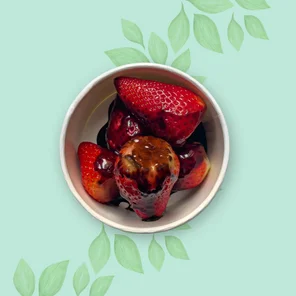 Meal card cover for: Strawberries with chocolate sauce #2D
