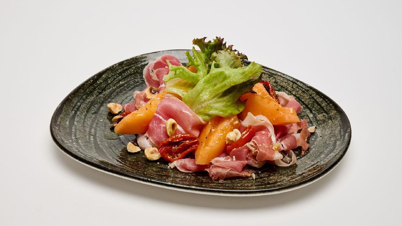 Meal card cover for: Prosciutto di Parma DOP and Melon