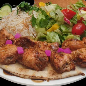 Meal card cover for: Chicken Shish Grill (Shish Taouk)