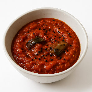 Meal card cover for: Aubergine & Tomato Dip - Buffet