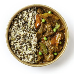 Meal card cover for: Lamb Rogan Josh Stew with Grain Mix and Broccoli