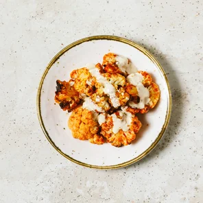 Meal card cover for: Harissa cauliflower with tahini