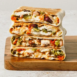 Meal card cover for: mexican chicken toasted wrap