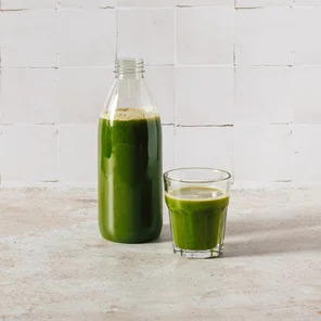 Meal card cover for: freshly squeezed large super kale juice - 1 litre