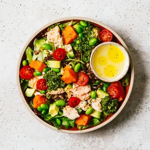 Meal card cover for: Salmon Greens and Grains
