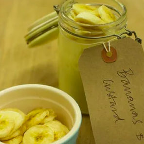 Meal card cover for: Banana and Custard