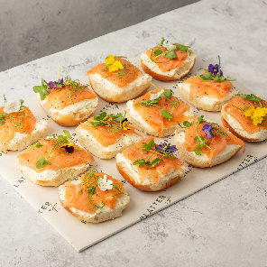 Meal card cover for: Smoked Salmon Bagel Platter