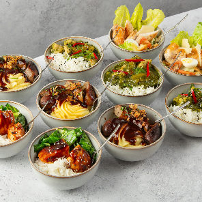 Meal card cover for: Hot and Cold 3 Bowls