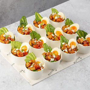 Meal card cover for: Egg, Avocado, Slow Roasted Tomatoes, Feta and Potato Pots