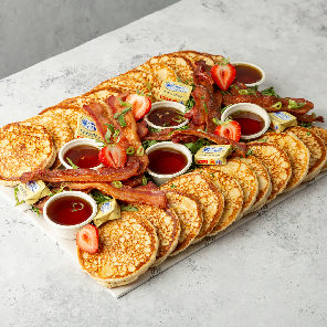 Meal card cover for: Bacon and Maple Syrup Pancake Platter - 22 Pancakes