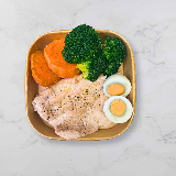 Meal card cover for: Turkey with sweet potatoes broccoli and egg