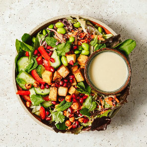 Meal card cover for: twelve veg tofu salad