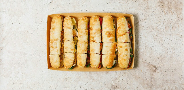 Meatie baguette platter, Tossed Catering - Grays Inn