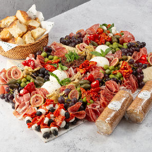 Meal card cover for: Large Italian Platter with Crackers and Focaccia