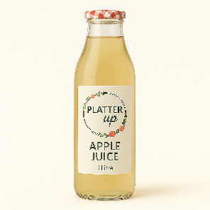 Meal card cover for: English Apple Juice - 1 Litre Glass Bottle