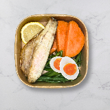 Meal card cover for: Seabass with sweet potato, green beans & Egg