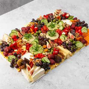 Meal card cover for: Large GF Vegetarian Grazing Platter with Crackers and Bread