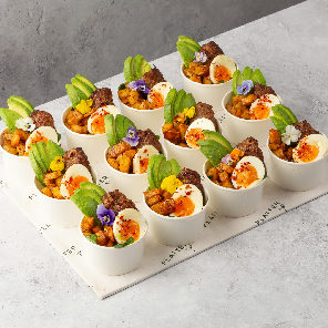 Meal card cover for: Sausage, Soft-Boiled Egg, Potato, and Avocado Pots