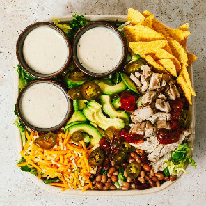 Meal card cover for: chipotle chicken salad platter