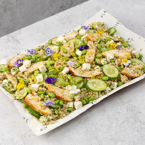 Meal card cover for: Chicken, Barley and Feta Salad Platter