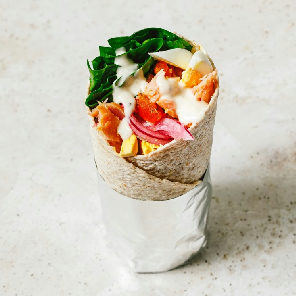 Meal card cover for: Salmon & egg Royale wrap