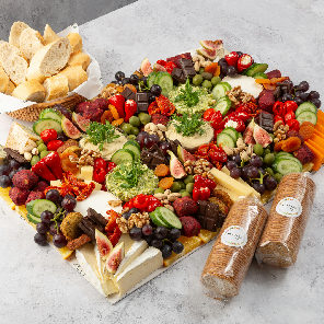 Meal card cover for: Large Vegetarian Grazing Platter with Crackers and Baguette