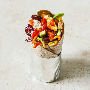 Meal card cover for: The tossed burrito