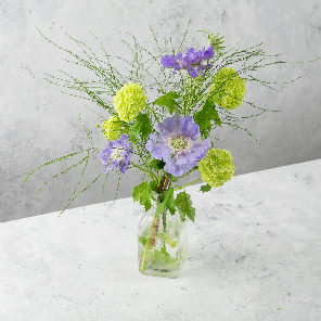 Meal card cover for: Mini Vases filled with Flowers and Foliage