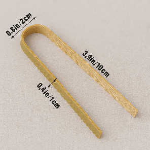 Meal card cover for: Bamboo Wooden Tongs 10cm