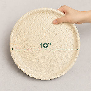 Meal card cover for: Round Palm Leaf Plates 10"/25cm - 10