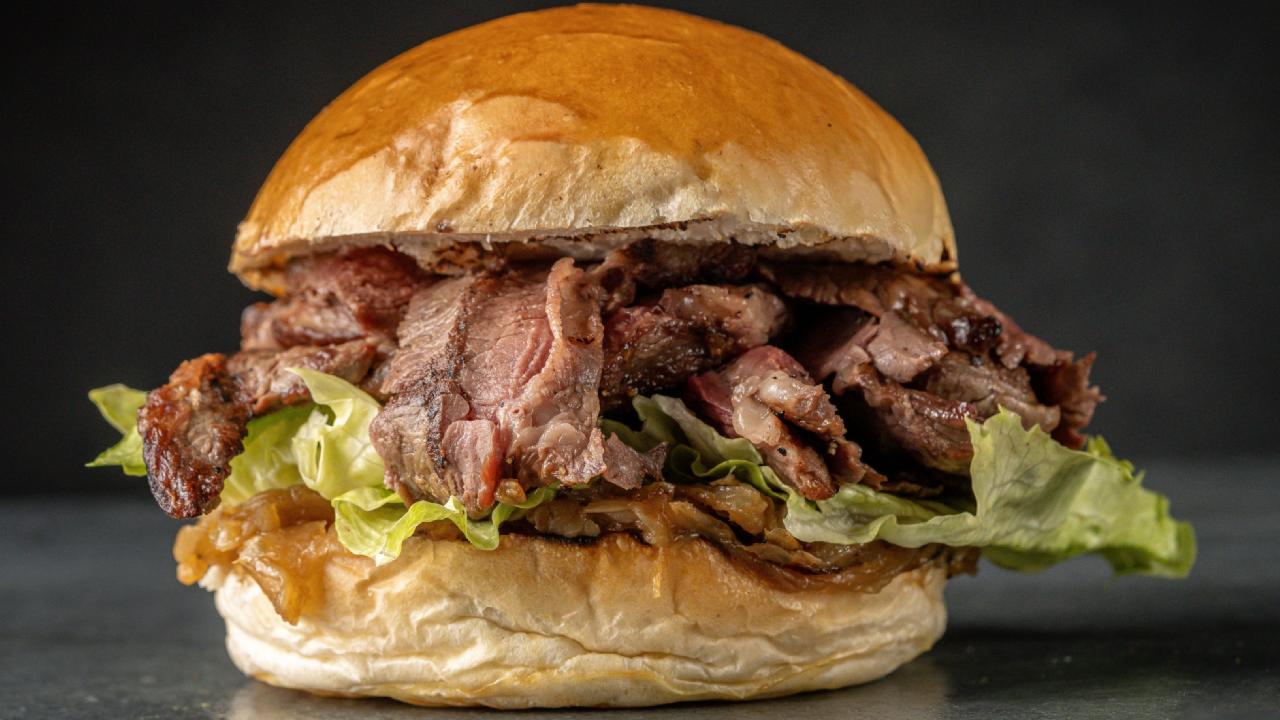 Meal card cover for: RIB EYE SANDWHICH