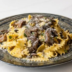 Meal card cover for: Wild Mushrooms Tagliatelle