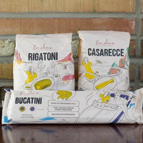 Meal card cover for: Mixed bundle (3 x 500g packets) Pasta di Gragnano P.G.I.