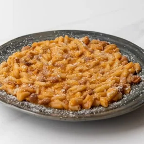 Meal card cover for: Pisarei with Borlotti Beans & Tomato Sauce