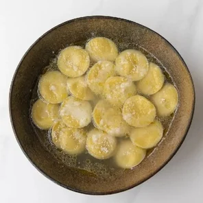 Meal card cover for: Anolini in Broth (Traditional Stuffed Pasta Soup)